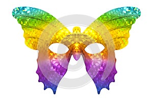Rainbow butterfly mask
