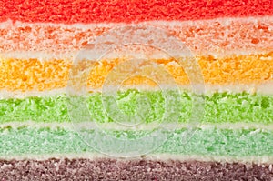 Rainbow cake layers