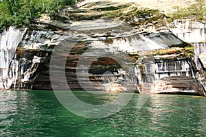 Rainbow cave at Pictured rocks