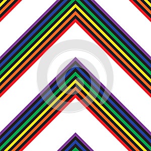 Rainbow Chevron Diagonal Stripes seamless pattern background