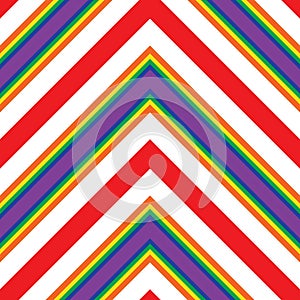 Rainbow Chevron Diagonal Stripes seamless pattern background