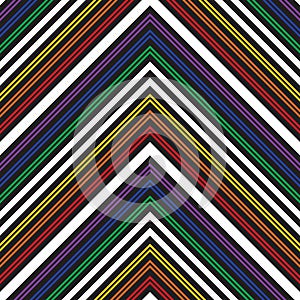 Rainbow Chevron Diagonal Stripes seamless pattern background