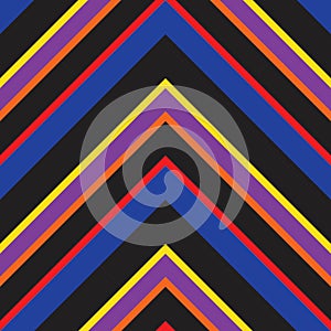 Rainbow Chevron Diagonal Stripes seamless pattern background