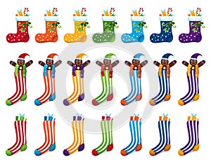 Rainbow Christmas socks