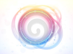 Rainbow Circle Border Brush Effect.