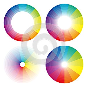 Rainbow circles, colorful ranges