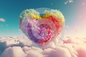Rainbow cloud love. Generate Ai