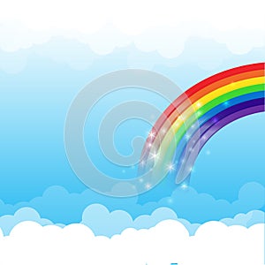 Rainbow cloud and sky background 003