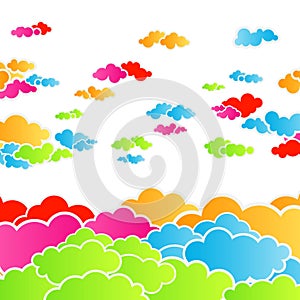 Rainbow cloudscape background