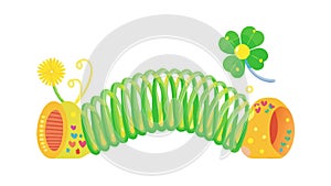 Rainbow Coil Spring Toy Illustration, vector design Generative AI