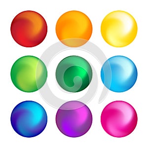 Rainbow color ball three dimensional set design element