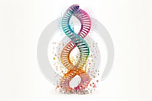 A rainbow of color double helix