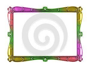 rainbow color metal art frame