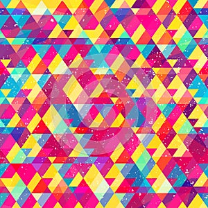 Rainbow color mosaic seamless pattern