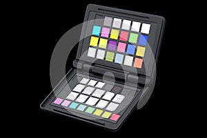 Rainbow color palette or colorchecker calibration passport for post production