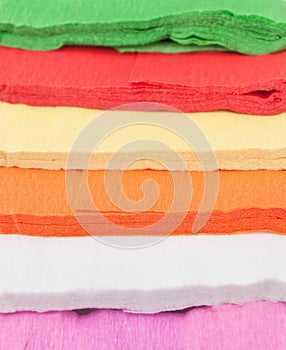 Rainbow color paper.