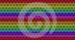 Rainbow color pattern with triangles. Modern futuristic geometric background