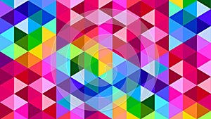 Rainbow Color Polygonal Triangle Background Pattern Design