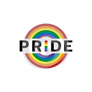 Rainbow color Pride concept  symbol isolated background