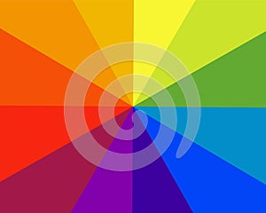 Rainbow color radial background. Vector abstract colour backdrop