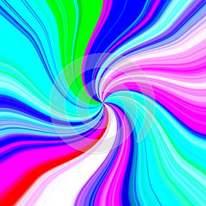 Rainbow Color Spiral Fabric Isolated on pattern abstract background