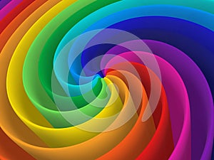 Rainbow color spiral structure
