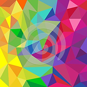 Rainbow color triangular pattern abstract background