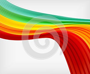 Rainbow color wave abstraction design template