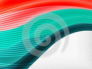 Rainbow color wave abstraction design template