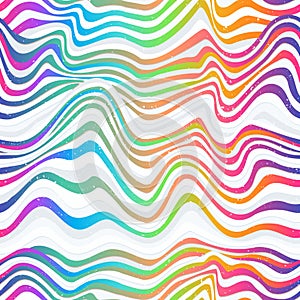 Rainbow color wave seamless pattern
