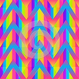 Rainbow color zigzag seamless pattern