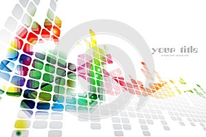 Rainbow colored abstract template