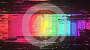 A rainbow colored background with a black and white striped pattern, AI