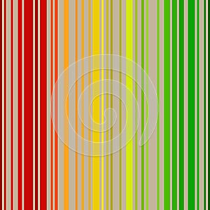 Rainbow colored barcode background.