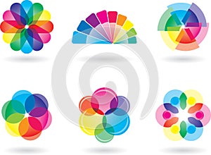 Rainbow Colored Design Elements