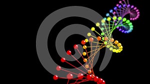 Rainbow Colored DNA Double Helix