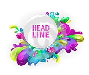 Rainbow colored drops.