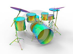 Rainbow colored drums