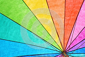 Rainbow Colored Summer Umbrella