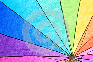 Rainbow Colored Summer Umbrella