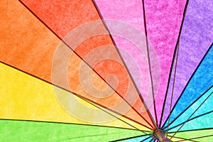 Rainbow Colored Summer Umbrella