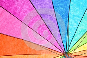 Rainbow Colored Summer Umbrella