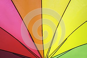 Rainbow colored summer umbrella pattern