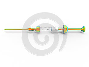 Rainbow colored syringe