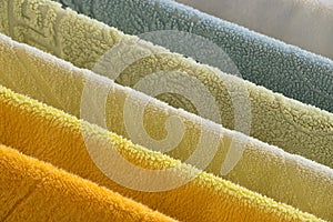 Rainbow of colored towels