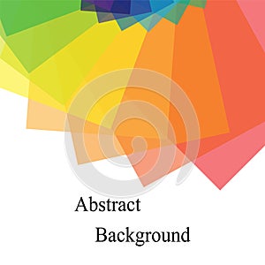 Rainbow Colored Transparent Overlapping Rectangles. Template for Labels, Fliers, Banners, Badges, Posters, Stickers photo