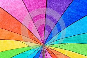 Rainbow Colored Umbrella Background