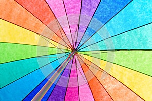 Rainbow Colored Umbrella Background