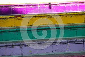 Rainbow colored urban staircase in Balat, Istanbul