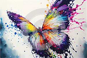 Rainbow colorful butterfly colourful